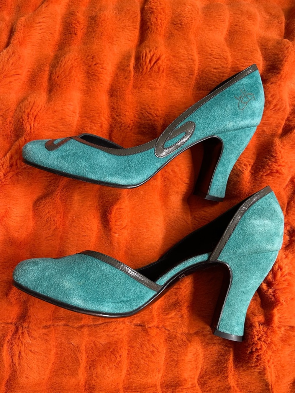 John Fluevog miracles cana turquoise shoes - Picture 3 of 14